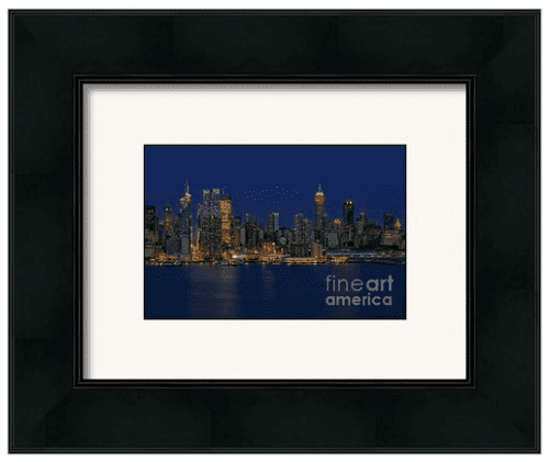 Framed and matted NYC Skyline print