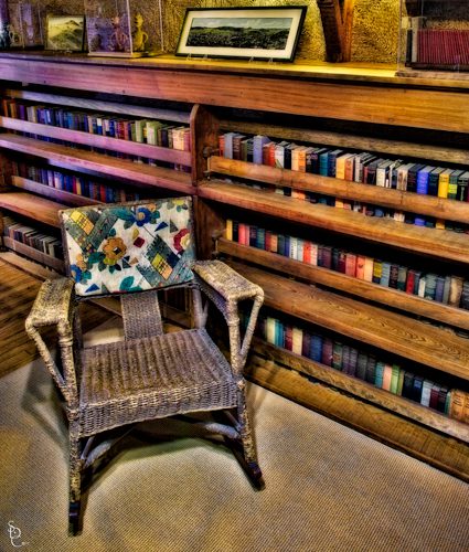Gillette Castle bookshelf in office