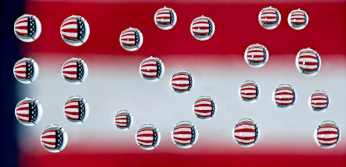 USA water drop reflections