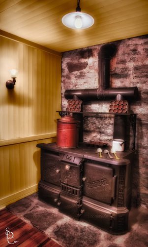 HDR image of the Stove at Gillette Castle Kitchen