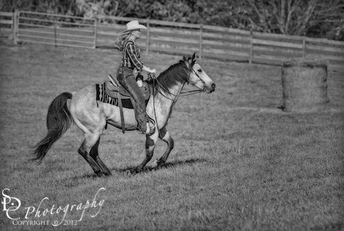 Cowgirl At Heart BW