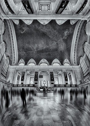 A Central View BW - Grand Central Terminal Station