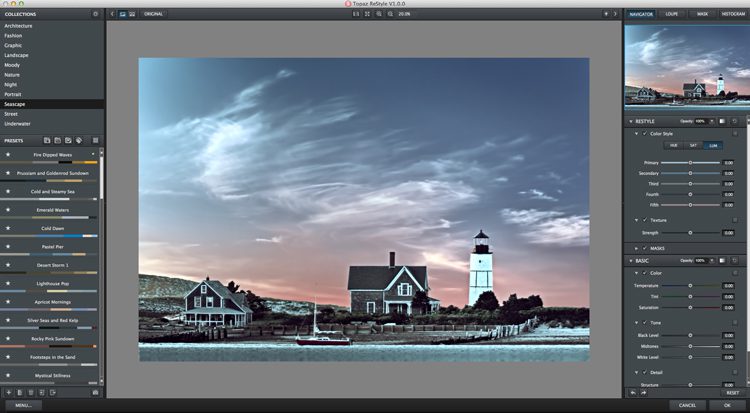 Topaz Labs Restyle interface