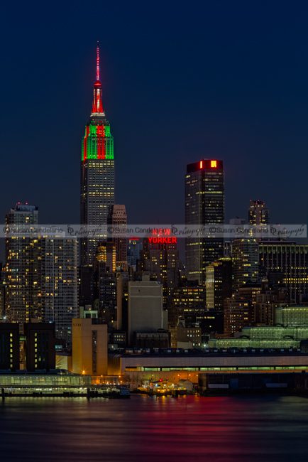 Empire State Building In Christmas Lights