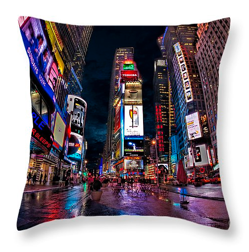 times square throw pillow
