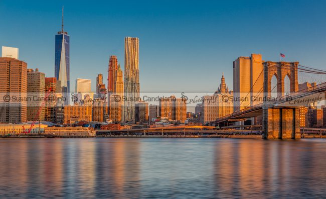 World Trade Center And The Brooklyn Bridge