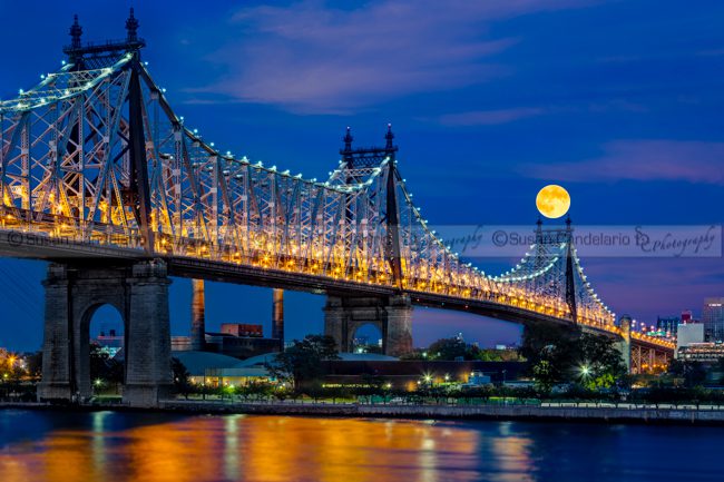 Queensboro Ed Koch Bridge Full Moon