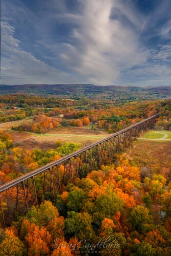 Moodna Viaduct surrounded by fall foliage